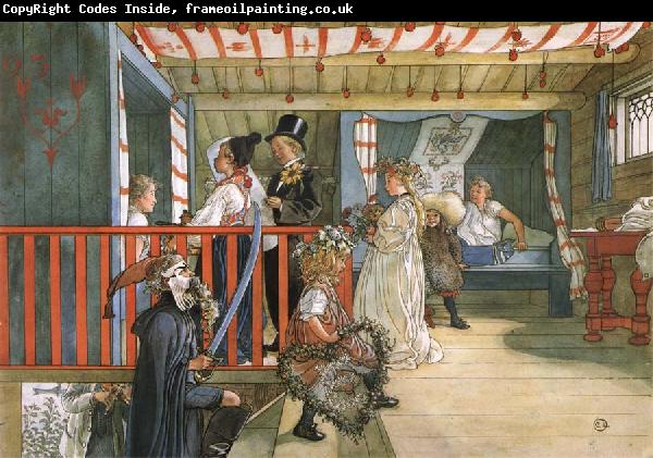 Carl Larsson Name Day at the Storage Shed